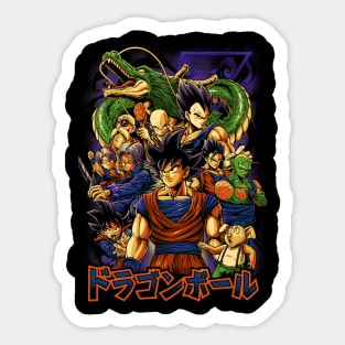 Dragon Ball Z Avengers Mashup Poster Goku Vegeta  Movie Anime Sticker
